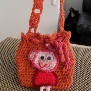 Baby girl Peppa pig crochet bag